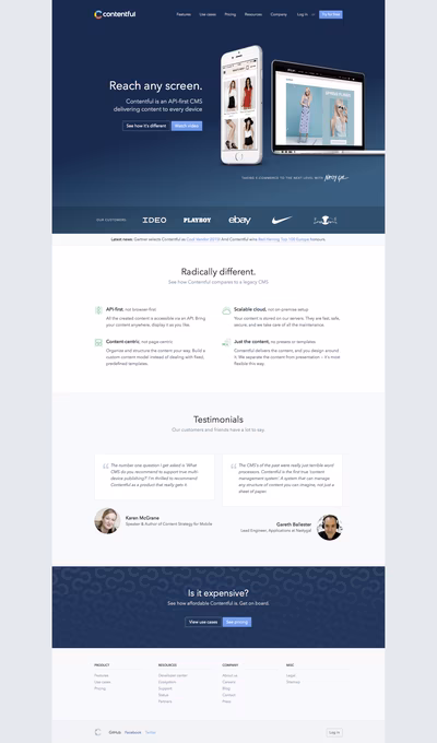 Contentful screenshot 1