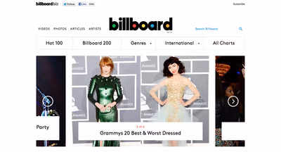 Billboard screenshot 1