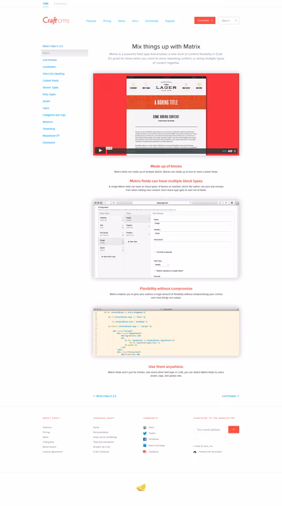Craft CMS screenshot 2