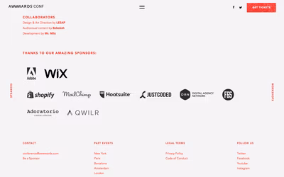 AWWWARDS Conference screenshot 6