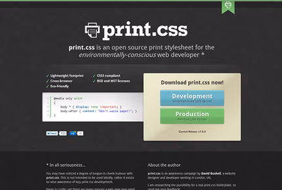 Print Stylesheet screenshot 1