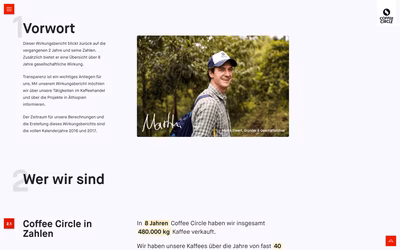 Coffee Circle Impact Report screenshot 2
