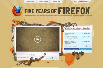 Five Years of Firefox screenshot 1