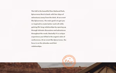 Epicurrence screenshot 2