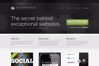 Squarespace screenshot 1
