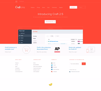 Craft CMS screenshot 1